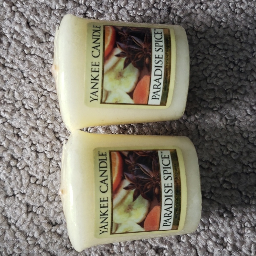 YANKEE CANDLE "PARADISE SPICE" VOTIVE CANDLES ~ RETIRED LABEL